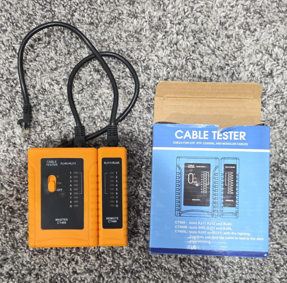 CT468 RJ45/RJ11 Computer Cable Tester Kit with Master & Remote Unit